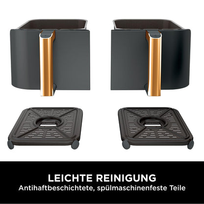 Ninja Foodi MAX Dual Zone Heissluftfritteuse AF400EUCP Kupfer/Schwarz