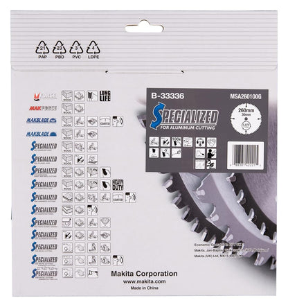 Makita Specialized Saegeblatt - 260x30mm 100Z B-33336