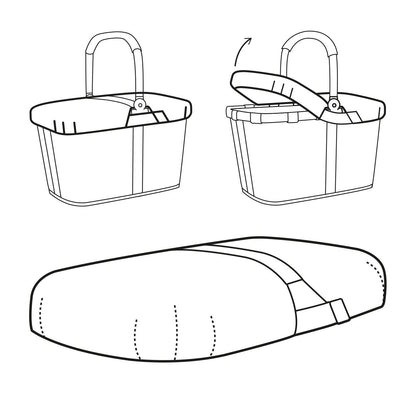 reisenthel carrybag frame black Einkaufskorb mit Cover schwarz
