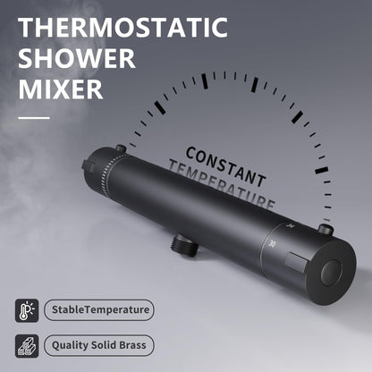 MORADO Brausethermostat Schwarz Matt – 38°C Verbrühschutz