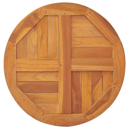 vidaXL Teak Massiv Tischplatte - Rund 70cm 2.5cm Dick