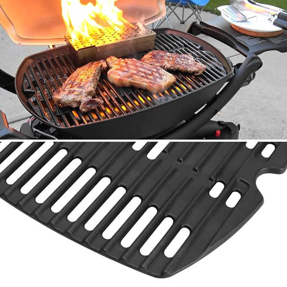 Vnierxful Grillrost Gusseisen für Weber Q100, Q1000, Q1200, 2er-Set