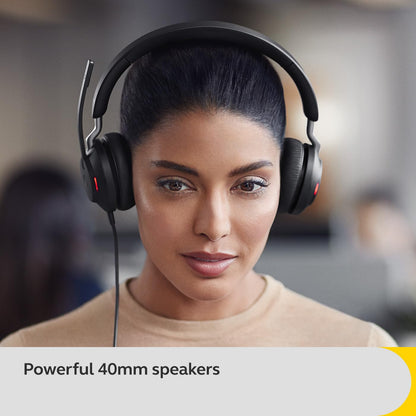 Jabra Evolve2 40 SE Kabel Stereo Headset - MS Teams USB-A Schwarz