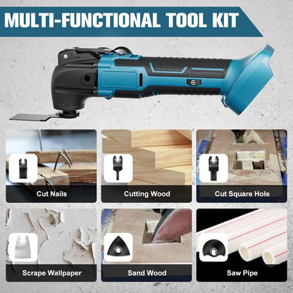 GGiking Akku Oszillationswerkzeug 18V, Multitool für Makita Akku