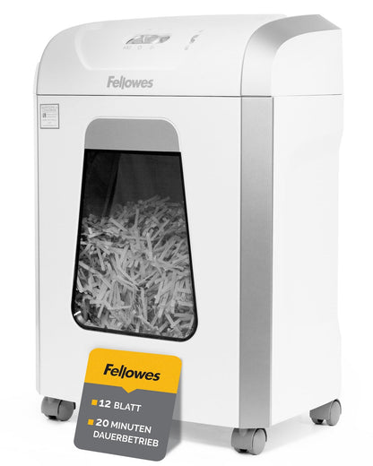 Fellowes Powershred FS-12C Aktenvernichter Partikelschnitt Weiss