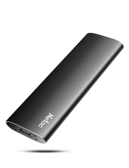 Netac ZSlim Externe SSD 250GB USB-C 3.2 Gen2 Aluminium, portables Speicherlaufwerk