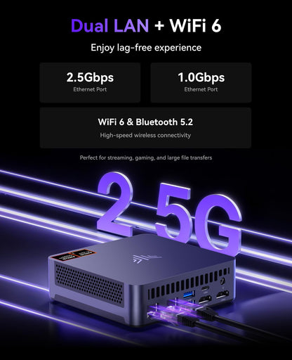 NiPoGi AM21 Mini PC - AMD Ryzen 7 8745HS, 32GB/1TB SSD