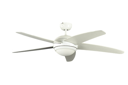 Pepeo Melton Deckenventilator mit Beleuchtung – Weiss, 132cm. Gerät mit Rotorblättern und Licht zur Raumluftregulierung und Kühlung.