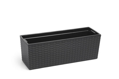 Kreher Balkonkasten 2er-Set mit Wasserspeicher in Anthrazit