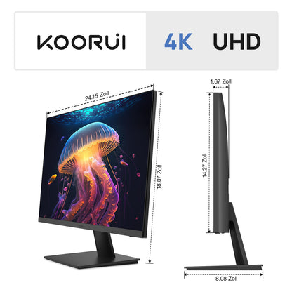 KOORUI N07 Monitor – 27 Zoll 4K UHD IPS PC Bildschirm
