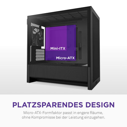 NZXT H3 Flow Micro-ATX PC-Gehäuse Luftstrom – Schwarz