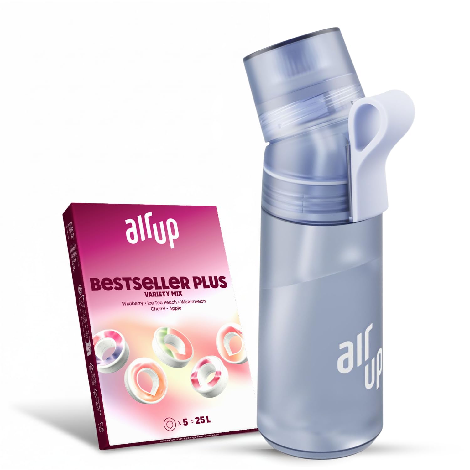 air up Twist Pro Starter Set Trinkflasche 600 ml Blueberry mit 5 Pods