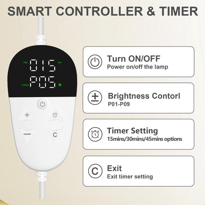 Relhafethy Rotlichtlampe – Schwanenhals, 660/850nm Infrarot
