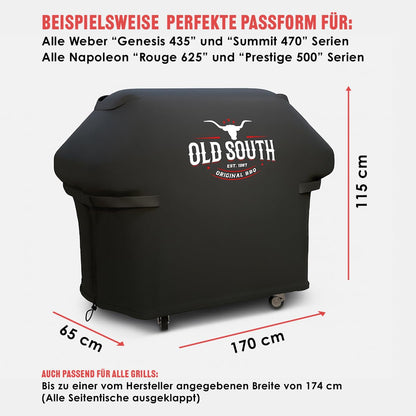 Old South Grillabdeckung wasserdicht für Gasgrills, 170x65x115 cm