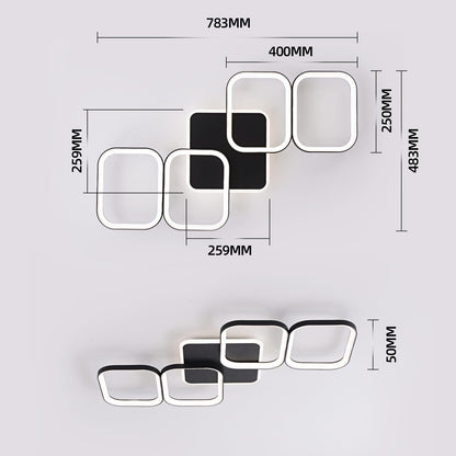 ANTENLICHT Dimmbar Fernbedienung LED Deckenleuchte – Schwarz 50W