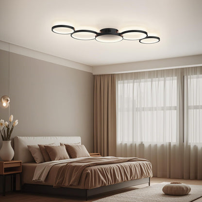 BAYHT Runde LED Deckenleuchte Dimmbar Schwarz 50W mit Fernbedienung