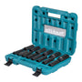 Makita E-16586 Impact Black Schlagnuss-Set 1/2" 14-teilig im Koffer, Chrom-Molybdän-Stahl, SW10 bis SW32