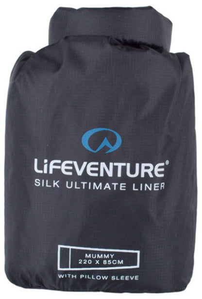 Lifeventure Lifemarque Seiden Schlafsack-Liner – Schwarz