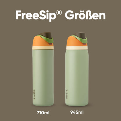 Owala FreeSip Trinkflasche Edelstahl mit Strohhalm 945 ml, Camo Cool