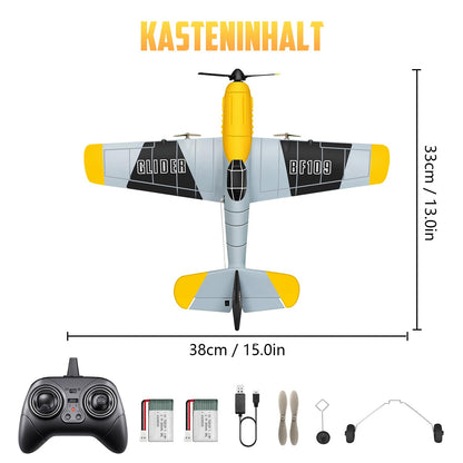 HAWK'S WORK BF-109 3-Kanal RC-Flugzeug mit 6-Achsen-Gyro