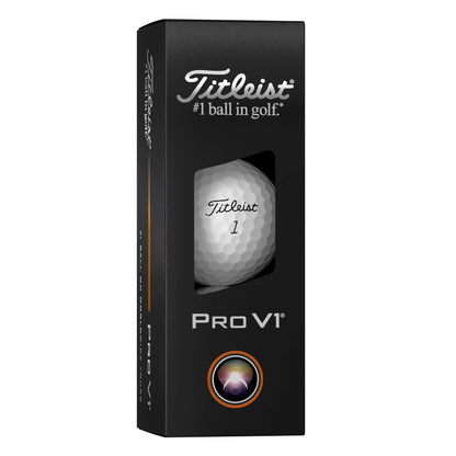 Titleist Pro V1 Golfbälle – 12er Pack weiss Spielnummern #1-4