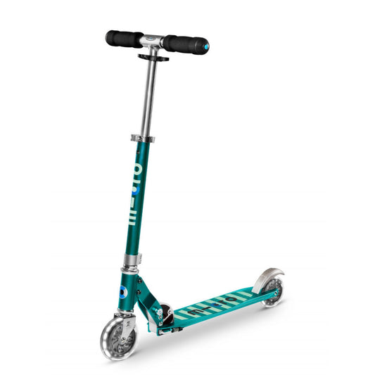 Micro Sprite Kickscooter Petrol Stripe mit LED-Rädern