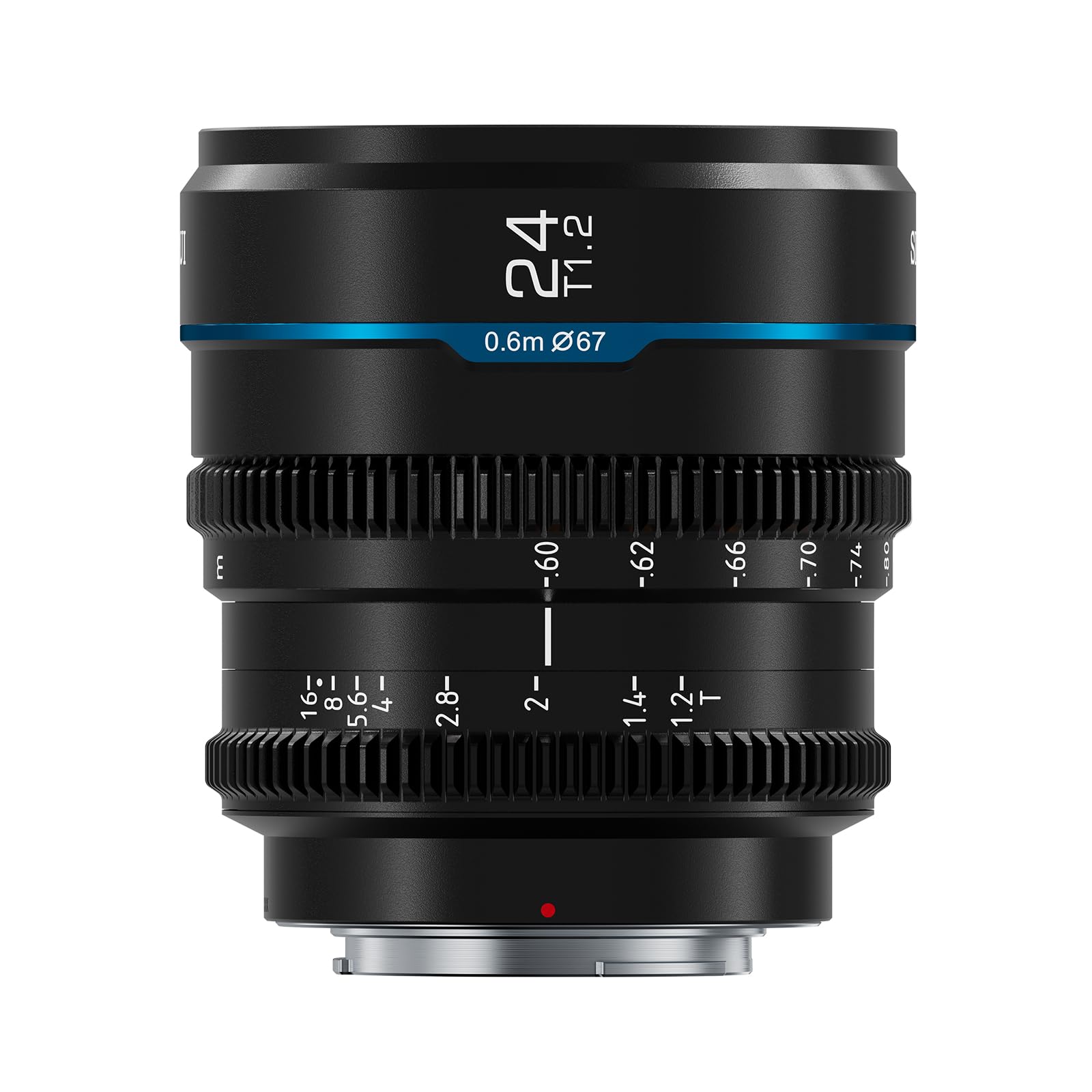 SIRUI Night Walker 24mm Cine-Objektiv – S35 X-Mount Schwarz, ein zylindrisches Objektiv für filmische Weitwinkelaufnahmen auf S35-Kameras mit X-Mount.