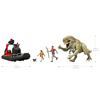 Mattel Jurassic World: Die Wiedergeburt Geschichtenset Insel-Flucht JGB55