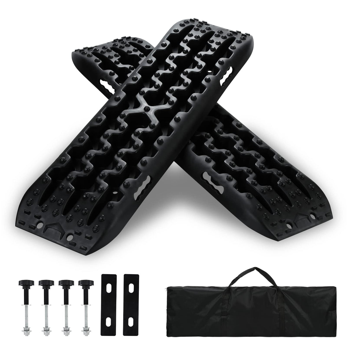 Lospitch Anfahrhilfe Recovery Board 2er-Set für Sand, Schnee, Schlamm aus verstärktem Nylon