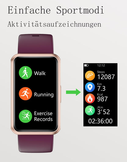 HUAKUA S2 Schrittzähler Uhr – Fitness Tracker ohne App, wasserdicht