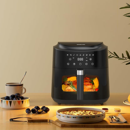 Dewelling Heissluftfritteuse XXL 9L Airfryer mit Sichtfenster