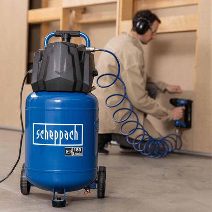 Scheppach HC35V Stehender Druckluft Kompressor – 30L, 10bar, ölfrei