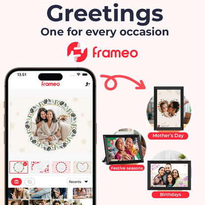 FRAMEO WLAN 32GB Digitaler Fotorahmen – 10,1 Zoll IPS Touchscreen