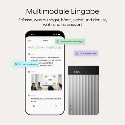 Plaud Note Pro KI-Diktiergerät mit Transkription und 50 h Aufnahme