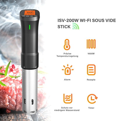 Inkbird ISV-200W Sous Vide Stick - 1000W App-Steuerung