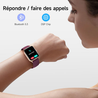 AEAC Smartwatch mit Telefonfunktion, 1.85 Zoll HD Display, IP68