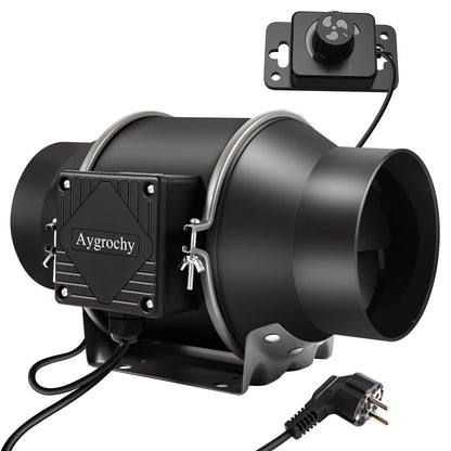 Aygrochy Rohrventilator Inline Abluftlüfter - 150mm Regelbar