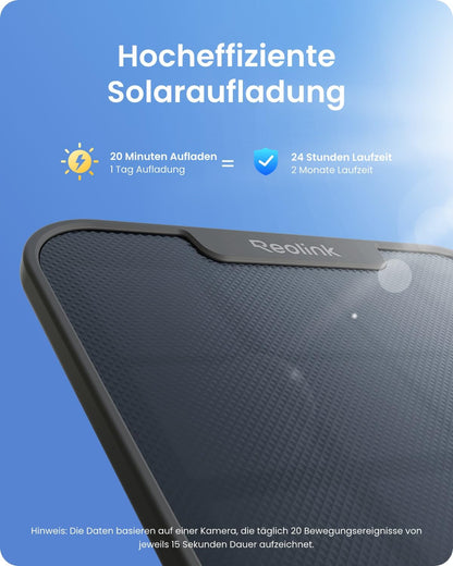 Reolink Argus PT Ultra 4K Überwachungskamera Aussen mit Solarpanel