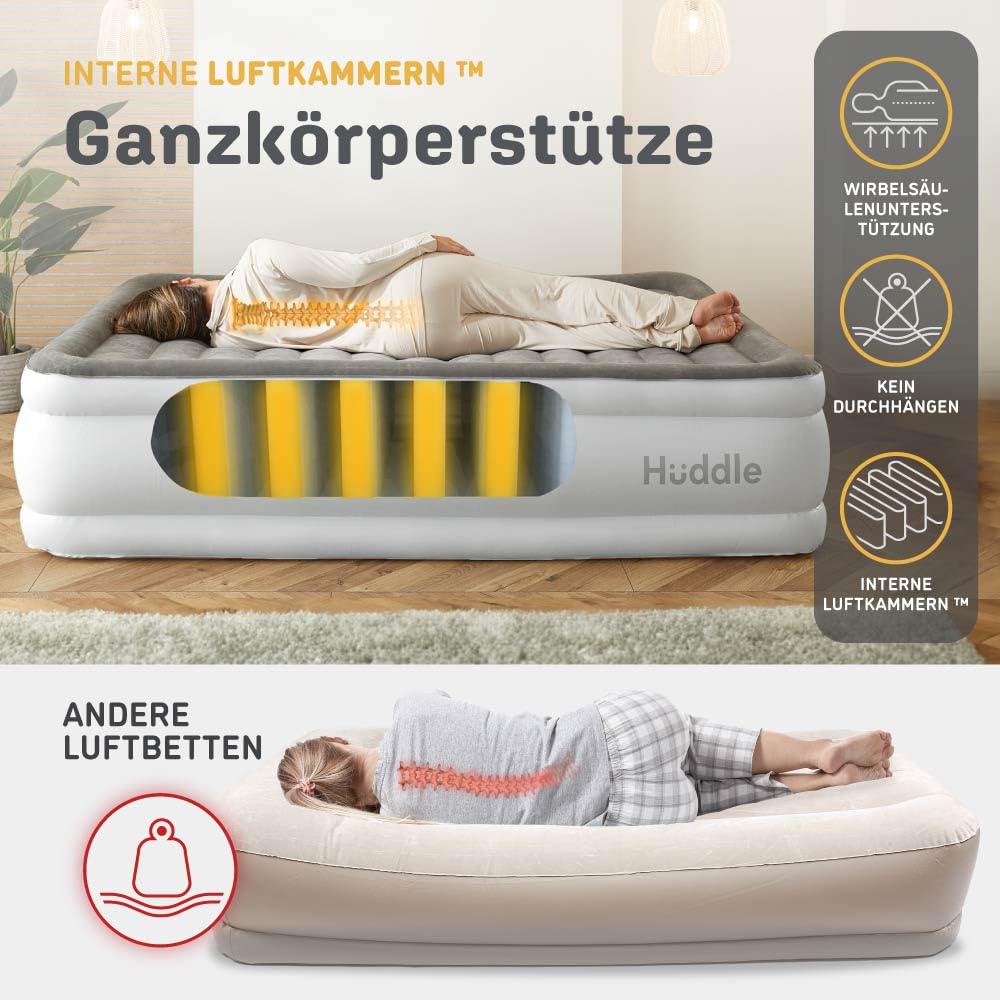 Huddle Single-Luftbett mit integrierter Pumpe –