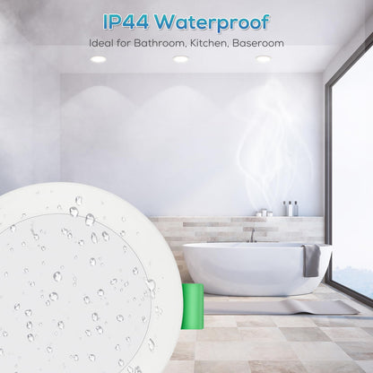 ALUSSO LIGHTING LED Einbauspots 7W Dimmbar IP44 Weiss 12er Set