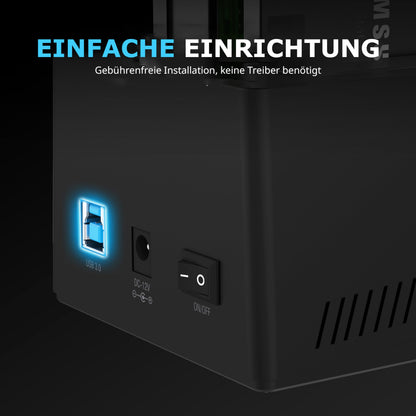 SABRENT EC-HD2B 2-Bay Festplatten-Dockingstation USB A 2,5/3,5 Zoll