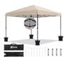 Sekey One-Touch Pop Up Pavillon 3x3 m, wasserdicht, Khaki, Faltpavillon mit verdickten Standbeinen