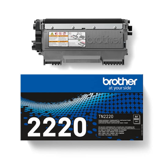 Brother TN-2220 Laserdrucker Toner - Original Schwarz. Schwarze Tonerpatrone für Schwarzweißdruck im Laserdrucker.