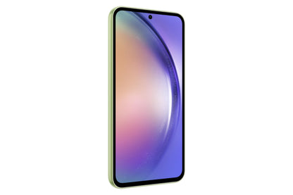 Samsung Galaxy A54 5G Smartphone - 128GB, Lime Grün. Rechteckiges Smartphone in Lime Grün zur mobilen Kommunikation.