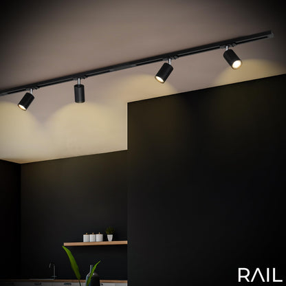 BRILONER Schienensystem Rail Starterset – 4 Spots 1.5m Schwarz