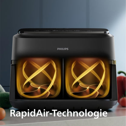 Philips Airfryer 1000 Series Flexible Basket - 7.1L Schwarz NA154/00