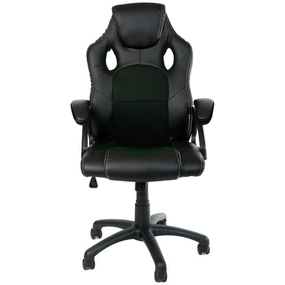 Panorama24 Gaming Stuhl Ergonomisch Bürostuhl mit Wippfunktion – Schwarz