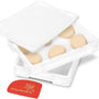 RoyalFay Pizzaballenbox 2er Set Gärbox 30x40x8 cm mit Deckel weiss – weisse stapelbare Teigbox mit glattem Innenboden