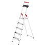 Hailo L85 ComfortLine Alu-Sicherheits-Stehleiter 5 XXL-Stufen. Silberne Alu-Stehleiter für sichere Höhenarbeiten.