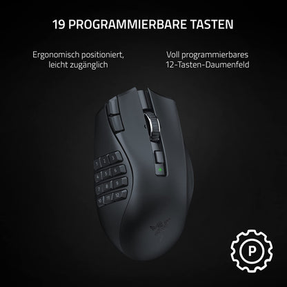 Razer Naga V2 HyperSpeed Gaming Maus - Schwarz